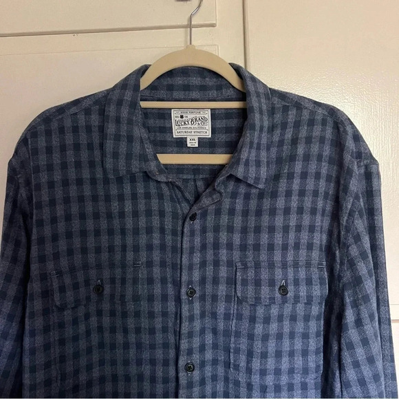 Lucky Brand Men’s Saturday Stretch Long Sleeve Flannel Shirt Size XL Button Up - Picture 2 of 14